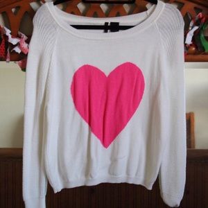 NEW Pink Heart Sweater
